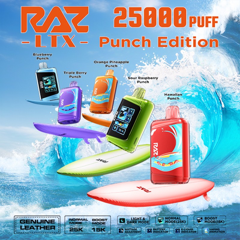 RAZ LTX 25K Punch Edition - 25,000 Puffs Disposable Vape Vape Mania RAZ LTX 25K Punch Edition - 25,000 Puffs Disposable Vape Vape Mania