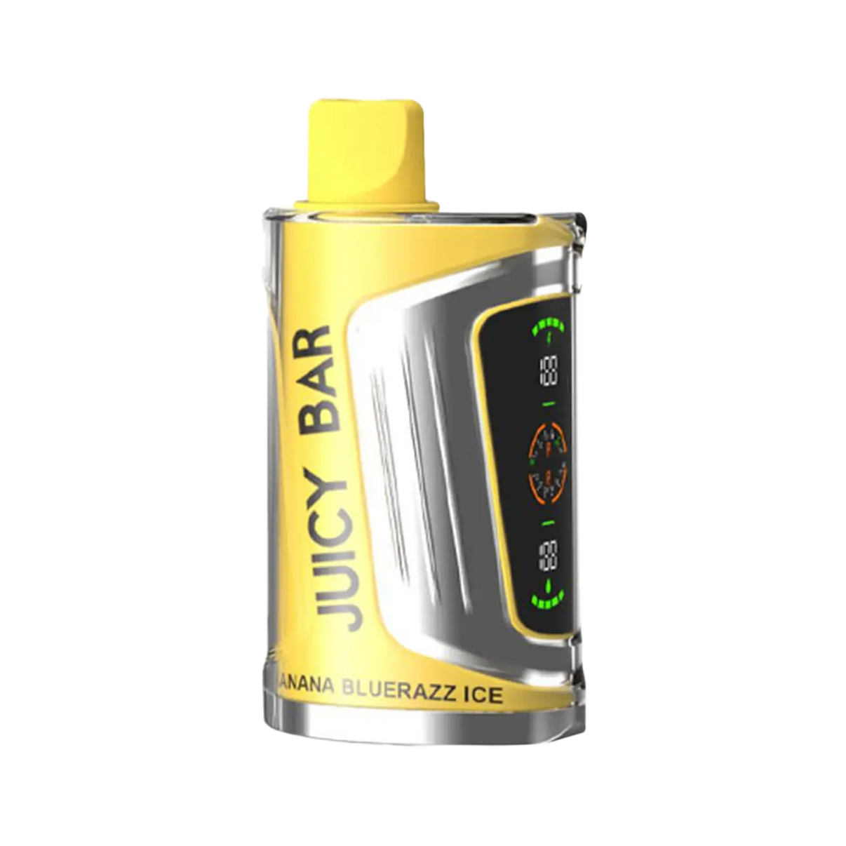 Banana Bluerazz Ice Juicy Bar JB25000 Pro Max disposable offers a creamy banana and tangy blue razz chill.