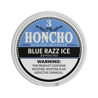 Blue Razz Ice Honcho Nicotine Pouches – 3mg | Tobacco-Free, Mess-Free, Discreet