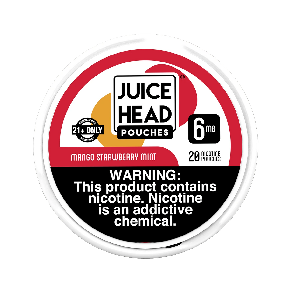 Juice Head Nicotine Pouches 6mg Mango Strawberry Mint with tropical sweet freshness