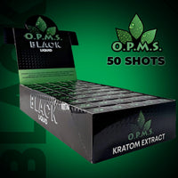 OPMS Black Liquid Kratom Shots - 375mg/Bottle (50 Bottles)