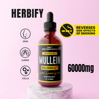 Herbify Organic Mullein Extract Lung Cleanse - 60000mg