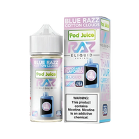 RAZ x Pod Juice Blue Razz Cotton Clouds - Blue raspberry and cotton candy vape juice flavor