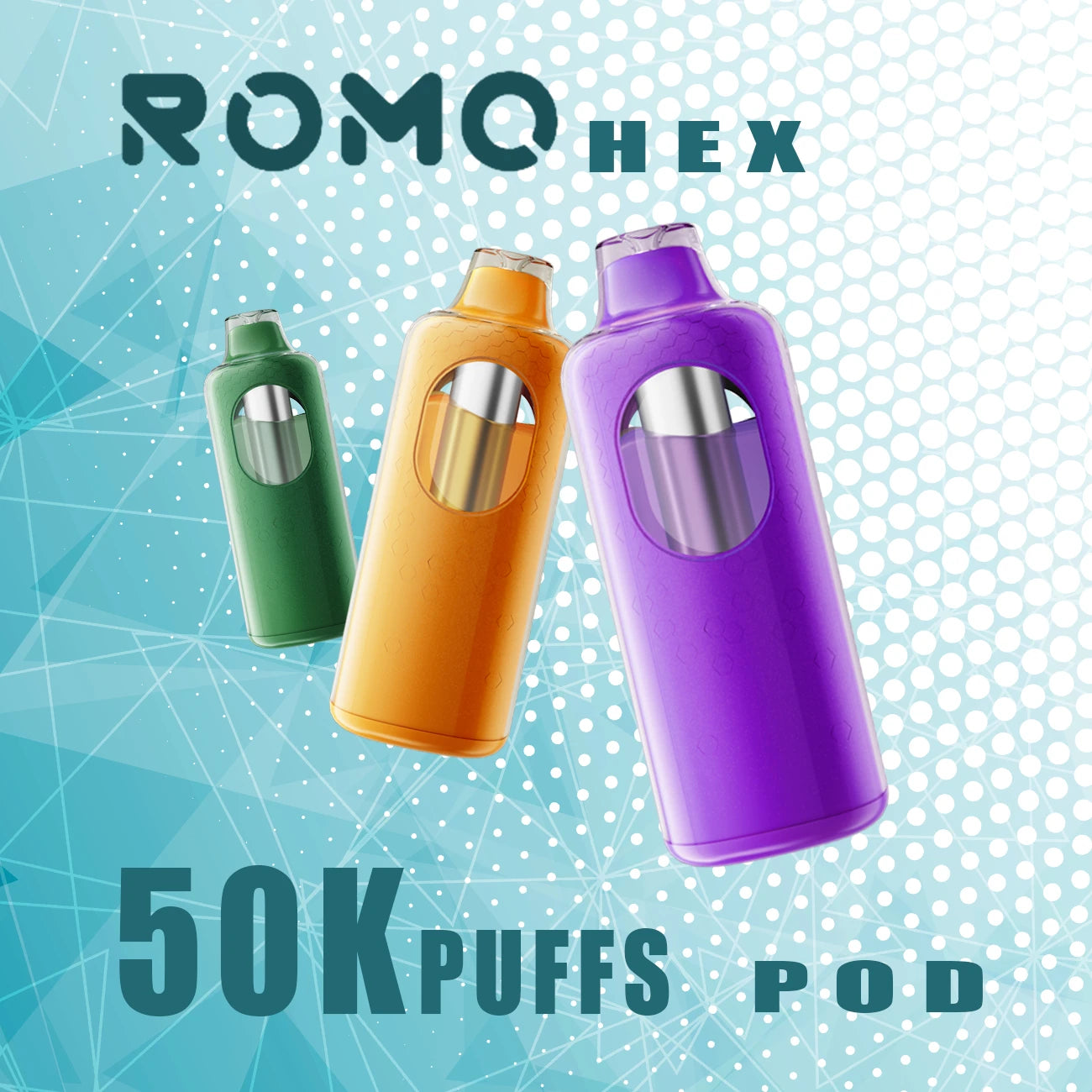 Romo Hex 50K Pod Disposable Long-Lasting, 50K Puffs Vape Mania Romo Hex 50K Pod Disposable Long-Lasting, 50K Puffs Vape Mania