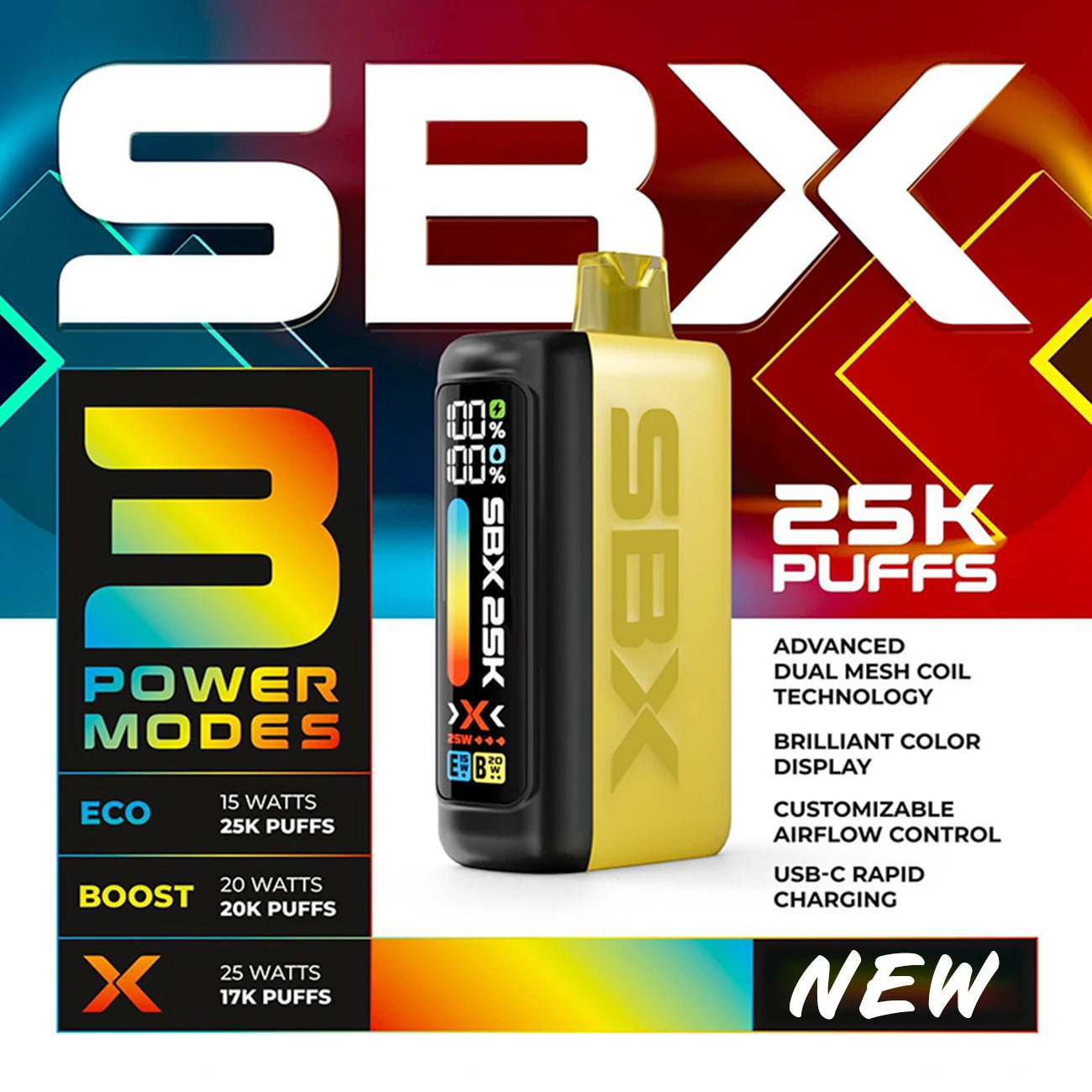SBX 25K Disposable Vape | 25K Puffs, Flavors & Display Vape Mania SBX 25K Disposable Vape | 25K Puffs, Flavors & Display Vape Mania