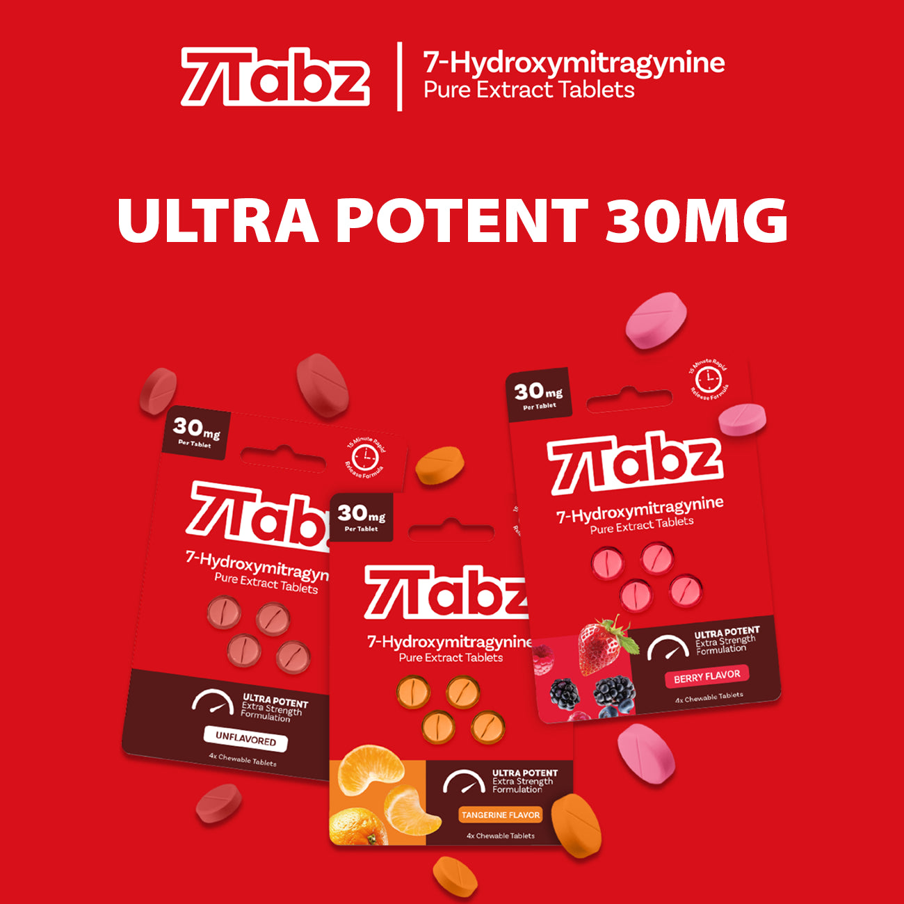 7Tabz Kratom 4x10ct Tablets – Pure Extract | Fast Relief – Vape Mania