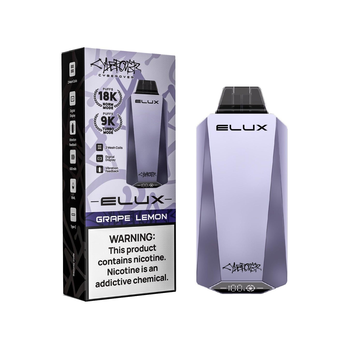 ELUX CYBEROVER 18000 DISPOSABLE VAPE 3-PACK