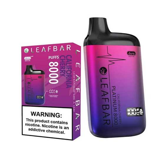 LEAF BAR PLATINUM-8000 DISPOSABLE VAPE - CALIFORNIA CHERRY - LEAF BAR - ELFBARZ - 