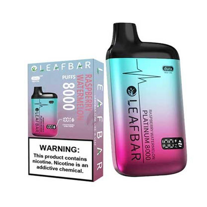 LEAF BAR PLATINUM-8000 DISPOSABLE VAPE - RASPBERRY WATERMELON - LEAF BAR - ELFBARZ - 