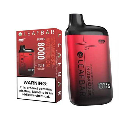 LEAF BAR PLATINUM-8000 DISPOSABLE VAPE - STRAWBERRY WATERMELON - LEAF BAR - ELFBARZ - 