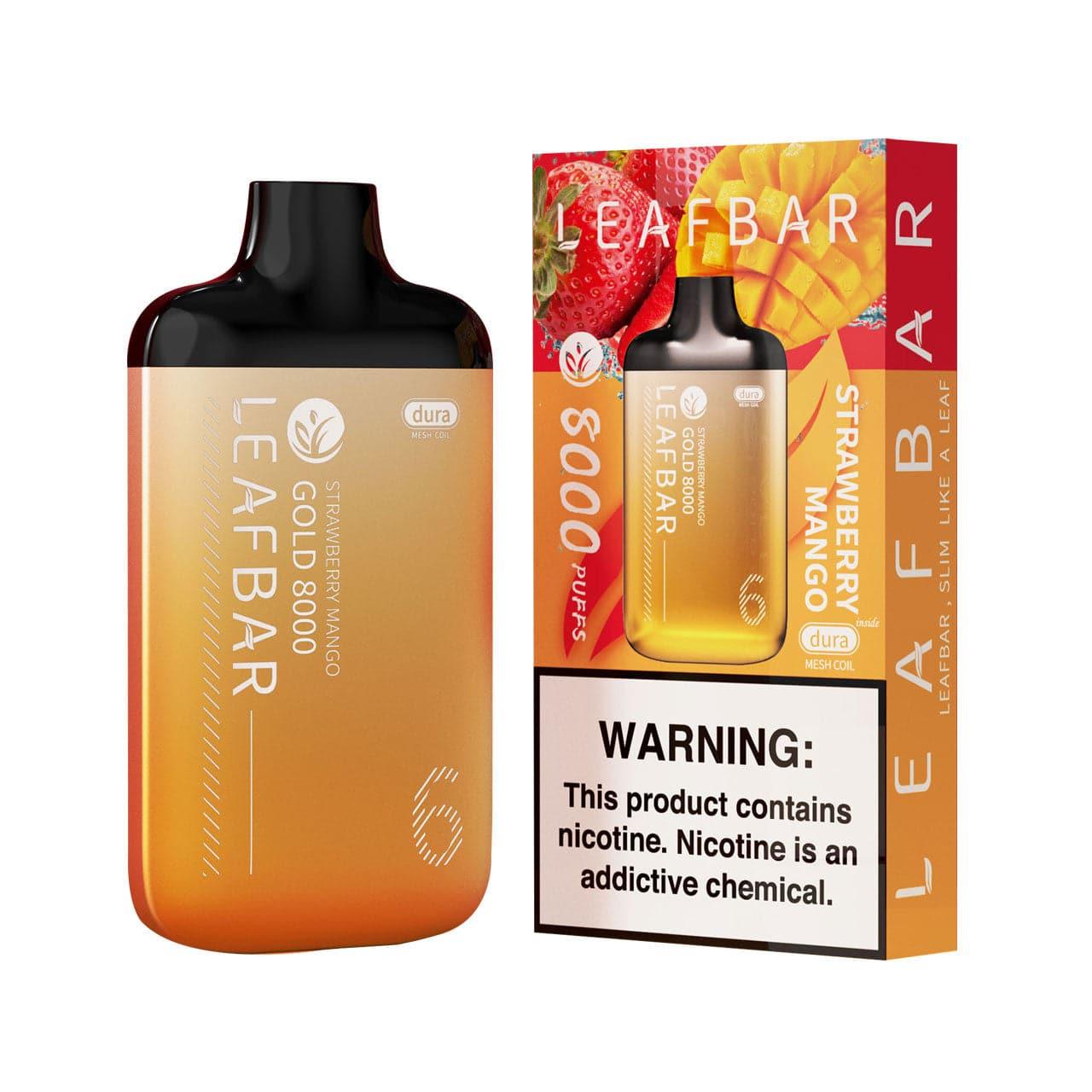 LEAF BAR GOLD-8000 DISPOSABLE VAPE - STRAWBERRY MANGO - ELFBARZ - [ELF_BAR] - [EB_DESIGN]