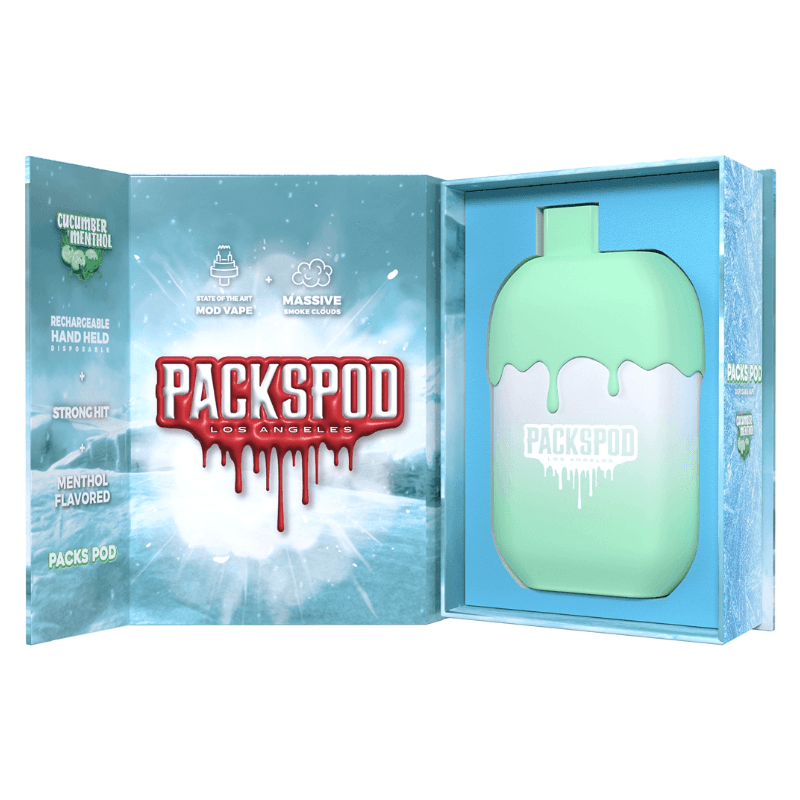 PACKWOODS PACKSPOD 5000 DISPOSABLE VAPE - CUCUMBER MENTHOL - PACKWOODS - ELFBARZ - 