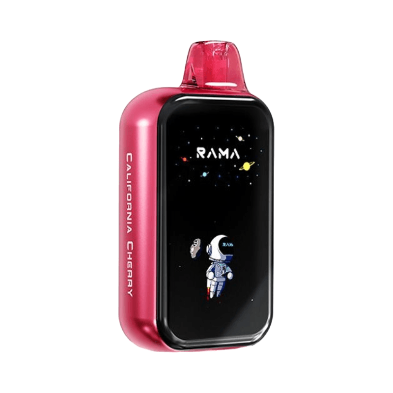 Rich California Cherry flavor in the Rama 16000 disposable, a bold choice for vape users.