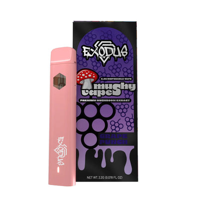 Exodus - Amanita Mushy Disposable 2.2G Grape Punch flavor, rich Exodus Mushy Disposable for grape lovers.