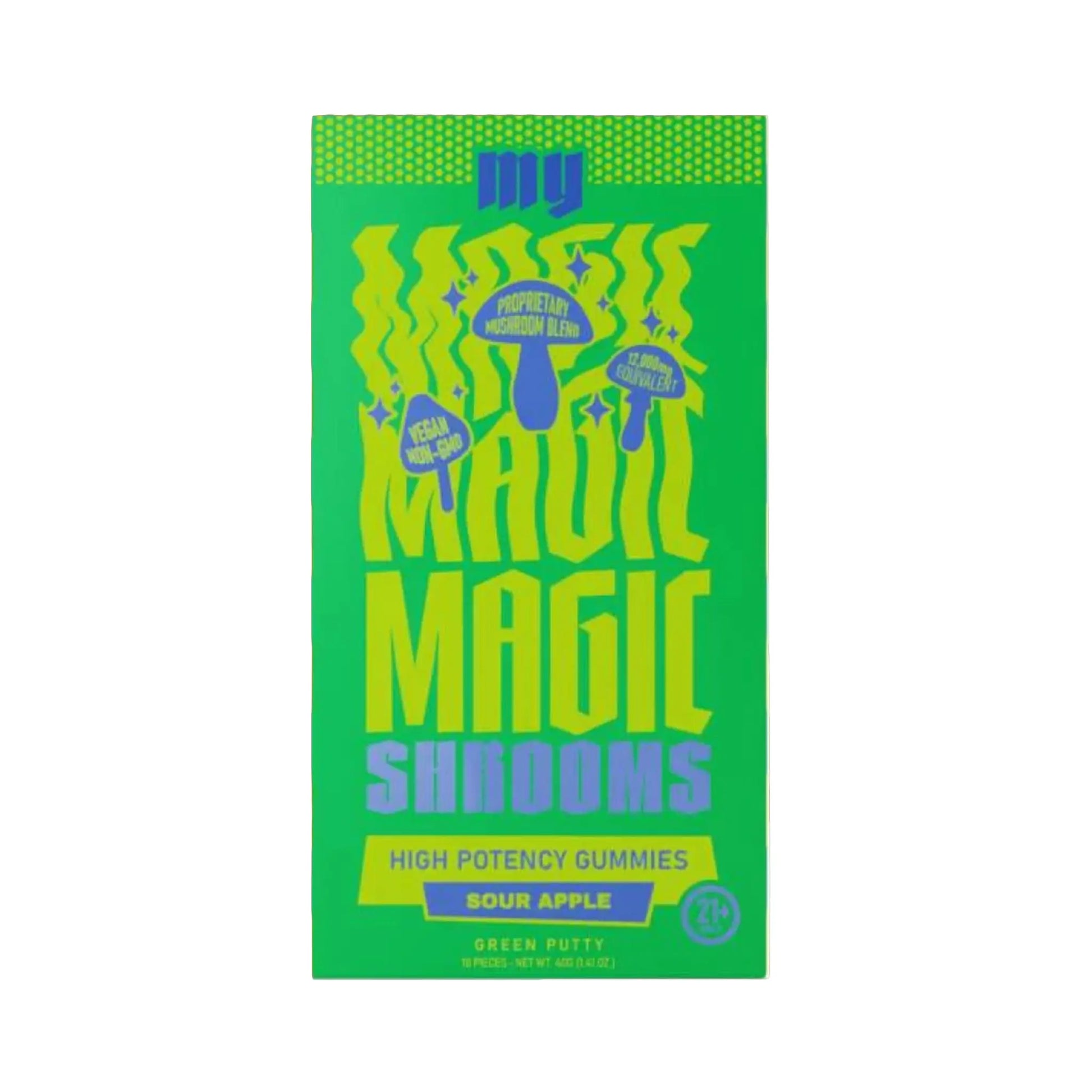 Exodus My Magic Mushy Gummies 12000mg Sour Apple flavor, tart and crisp magic mushies gummies for a bold taste.