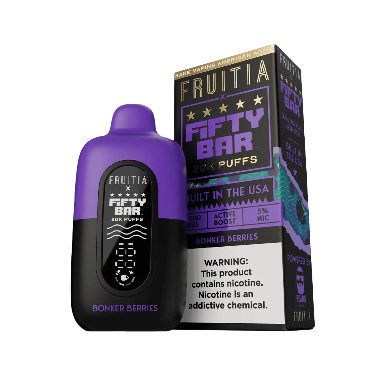 FIFTY BAR X FRUITIA 20K DISPOSABLE VAPE