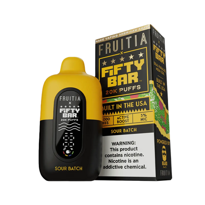 FIFTY BAR X FRUITIA 20K DISPOSABLE VAPE