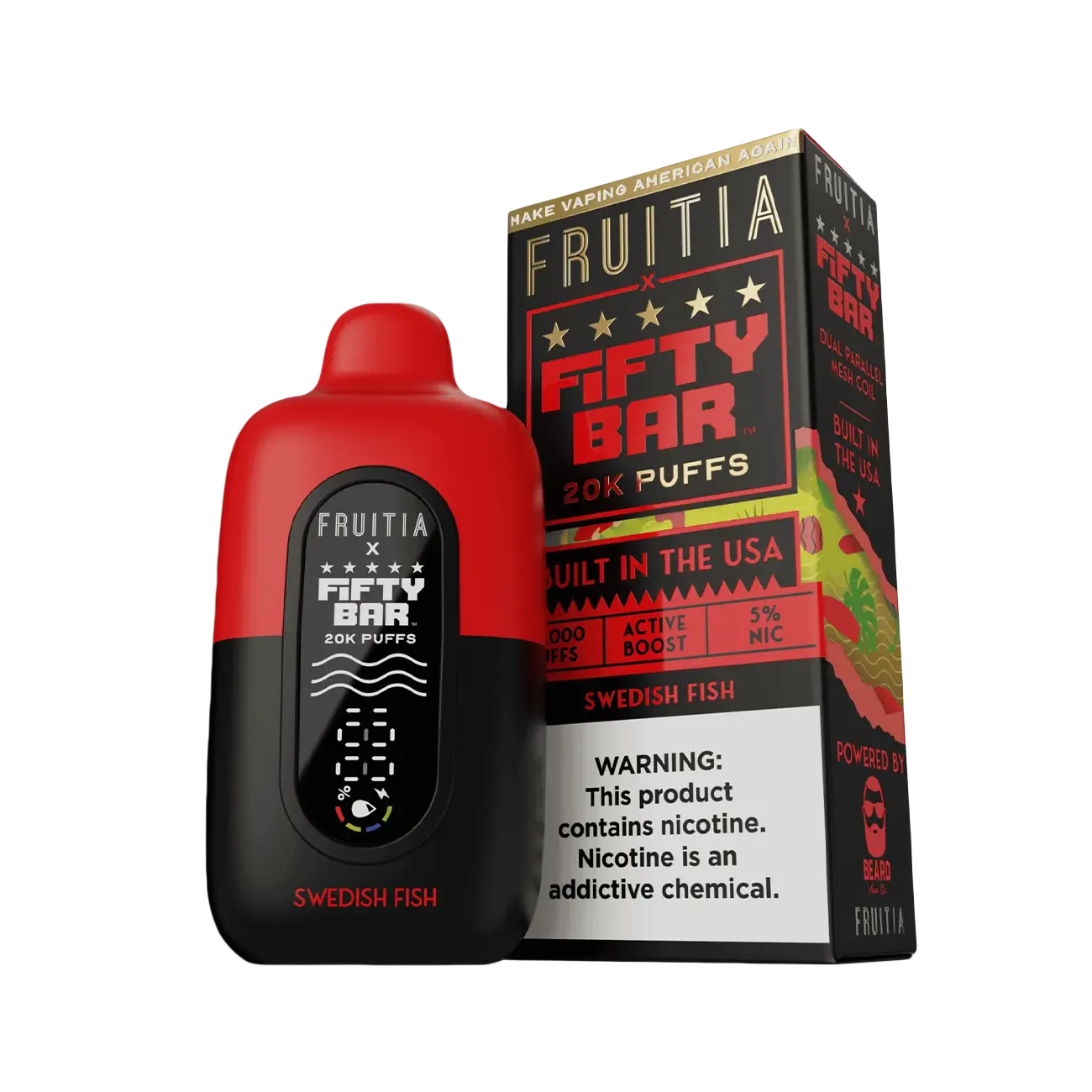 FIFTY BAR X FRUITIA 20K DISPOSABLE VAPE