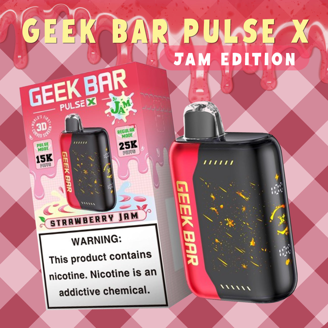 Geek Bar Pulse X Flavors List Geek Bar Pulse X 25000 Disposable Vape 5%, 25000 Puffs Raspberry Peach Lime Peach Jam Pulse X Geek Bar Pulse X Flavors List Geek Bar Pulse X 25000 Disposable Vape 5%, 25000 Puffs Raspberry Peach Lime Peach Jam Pulse X