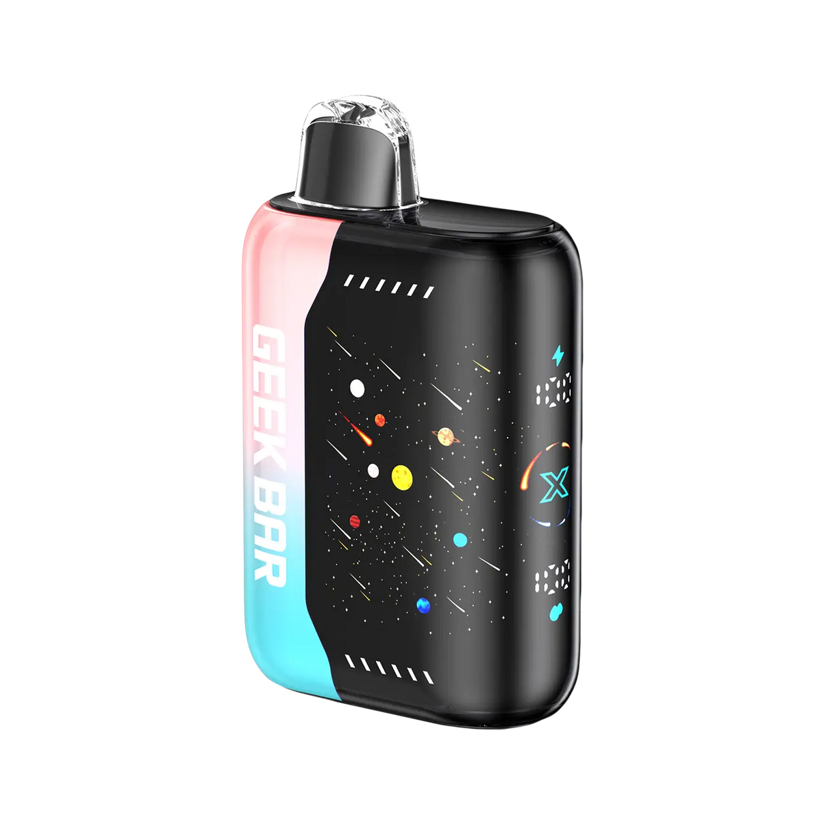 Pink&Blue Geek Bar Pulse X 25K Meteor Edition offers a candy-like mix of fruity sweetness with vibrant, layered taste.