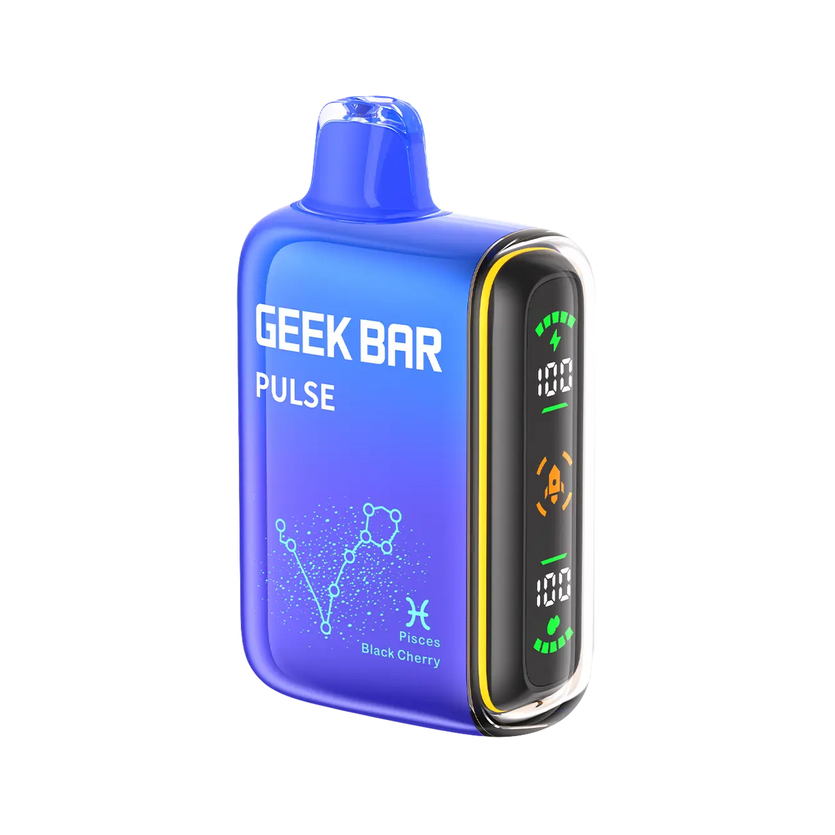 Black Cherry Geek Bar Pulse 15000 Zodiac Edition delivers bold cherry flavor with rich, fruity vapor.