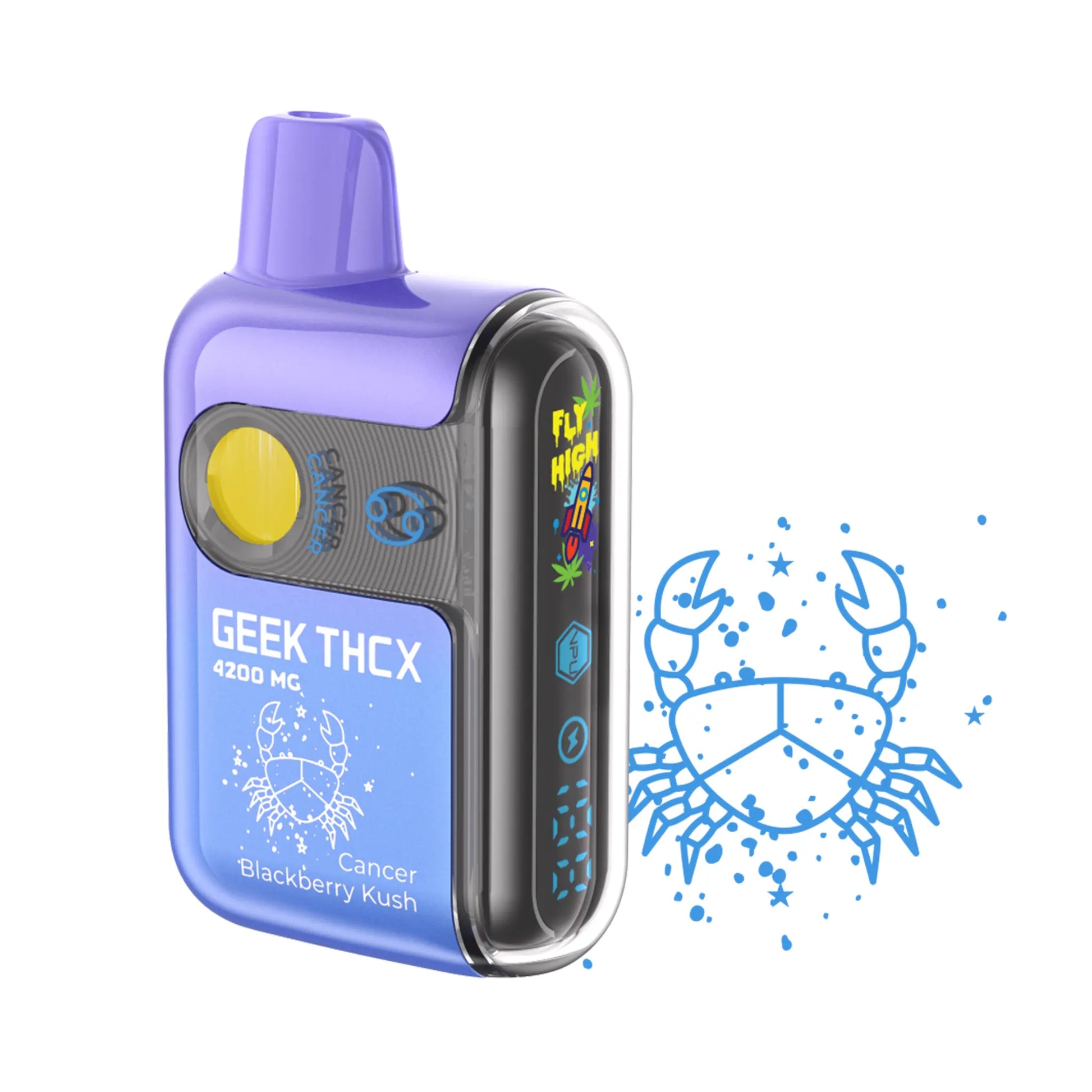 Geek THCX Pulse Pro THC-A Blend Cancer Blackberry Kush Indica vape, with sweet berry flavors for deep relaxation.