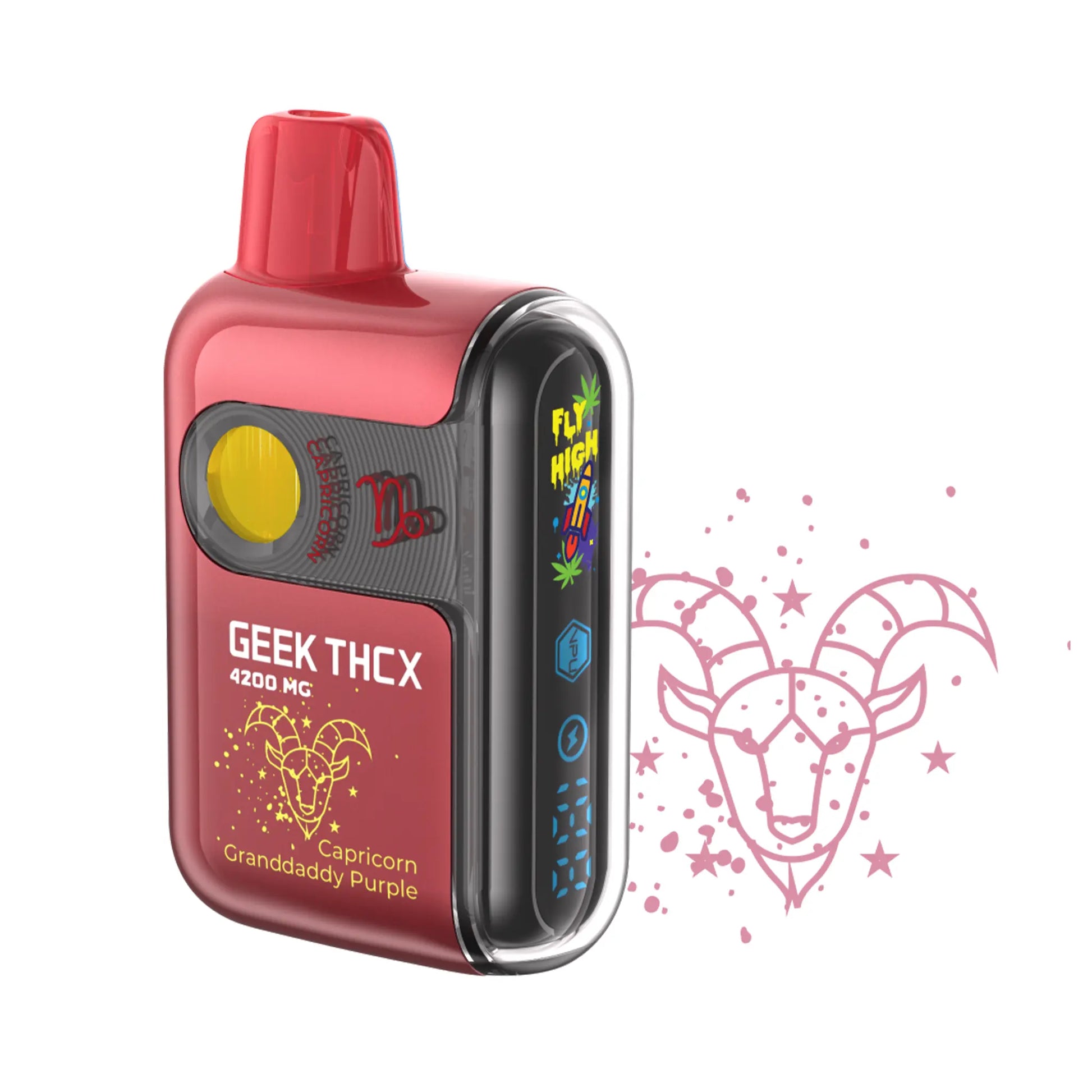 Geek THCX Pulse Pro THC-A Blend Capricorn Granddaddy Purple Indica vape, with grape and berry notes delivering a calming experience.