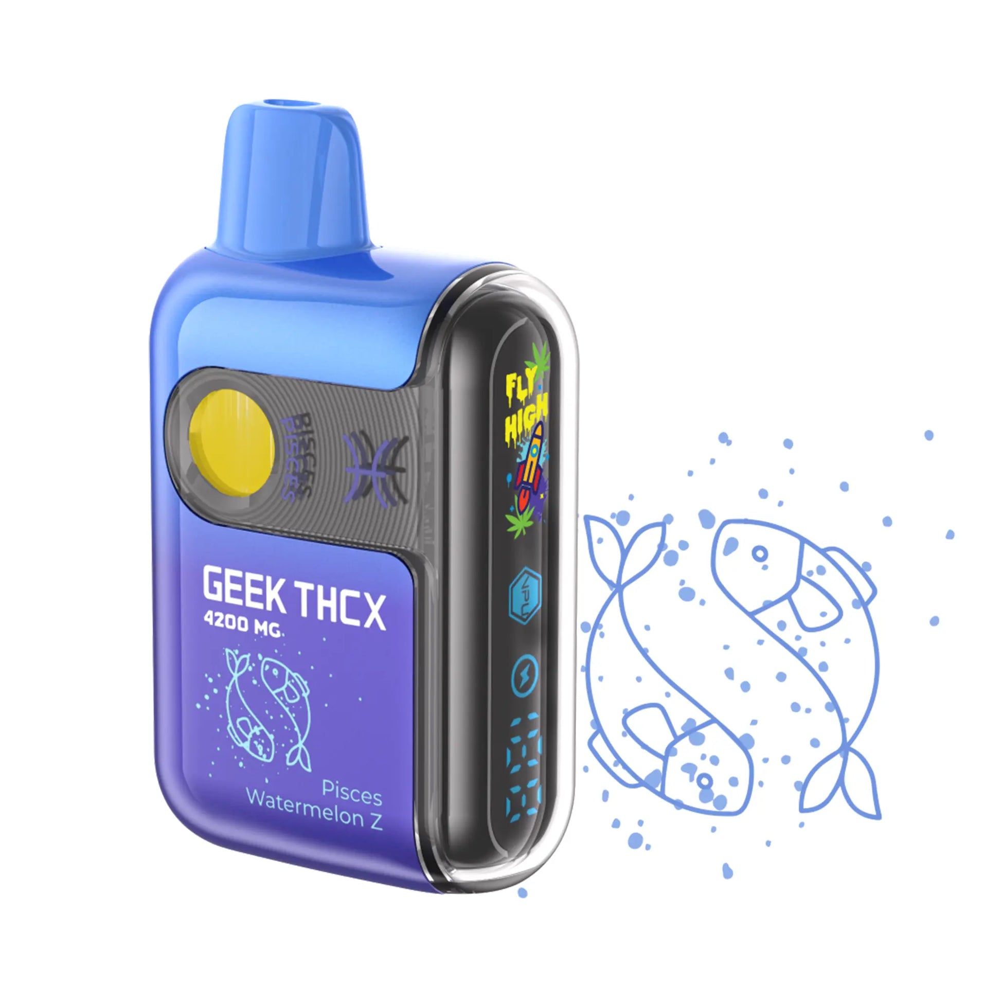 Geek THCX Pulse Pro THC-A Blend Pisces Watermelon Z Indica vape, featuring juicy watermelon flavors for a refreshing, relaxing hit.