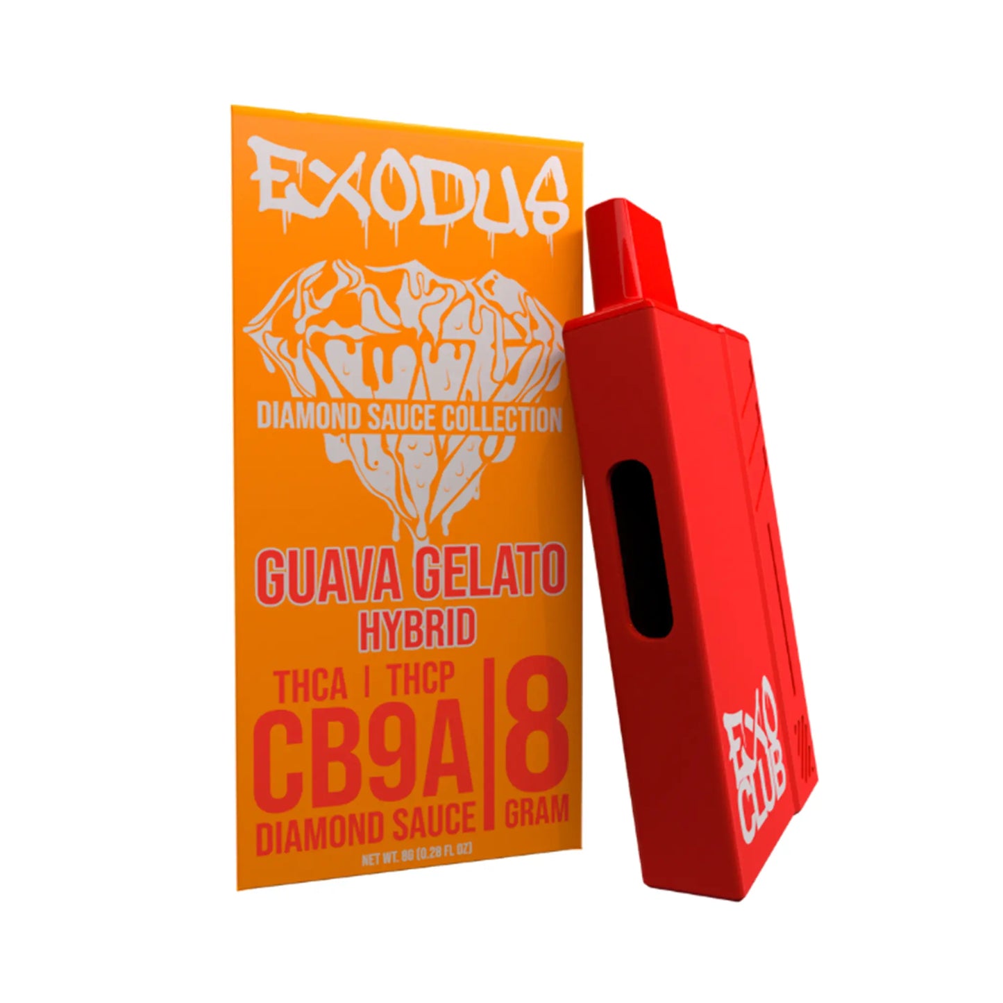 Exodus Diamond Sauce Disposable 8G Guava Gelato flavor, smooth Exodus diamond sauce collection disposable 8G.