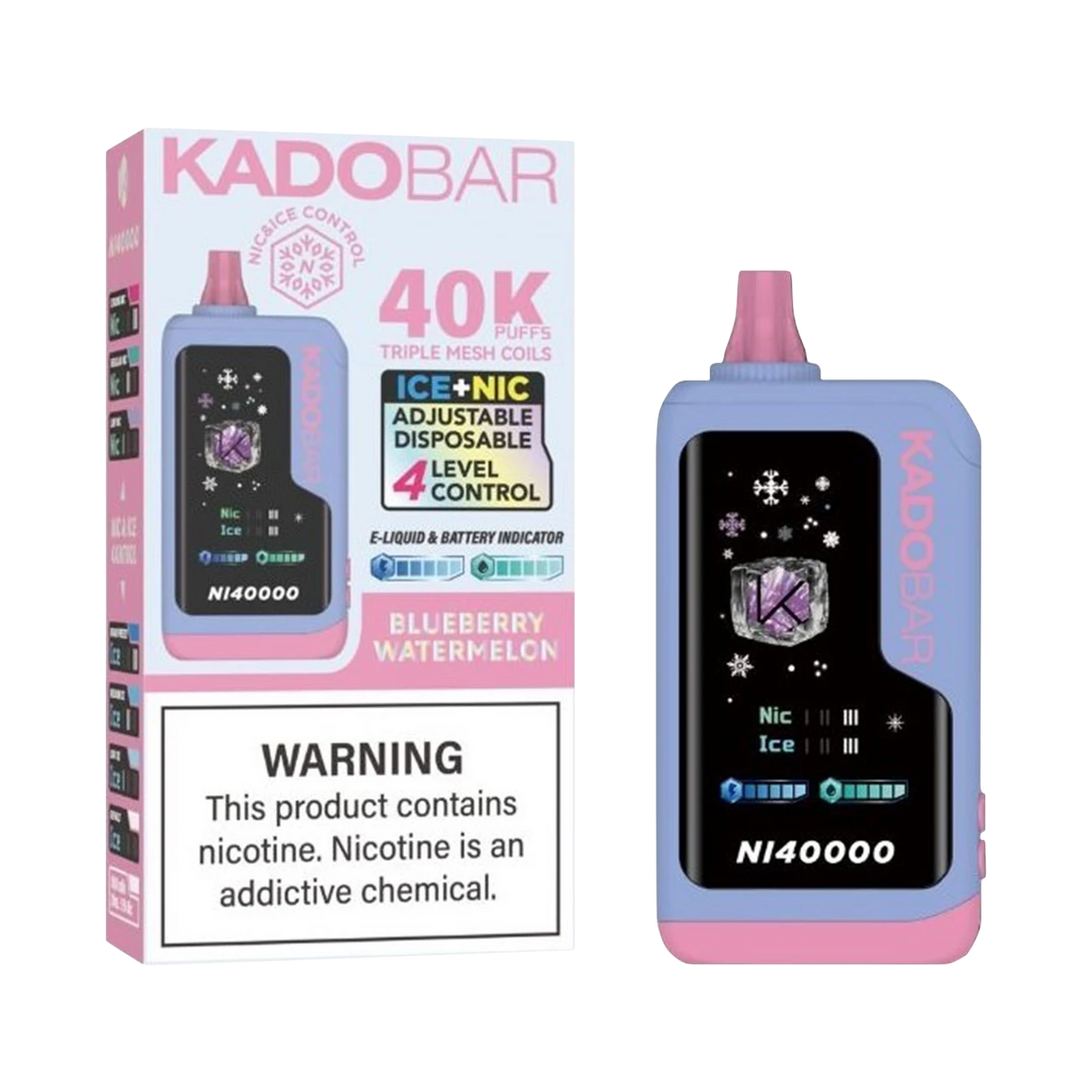 Kado Bar NI40K vape – Blueberry Watermelon flavor