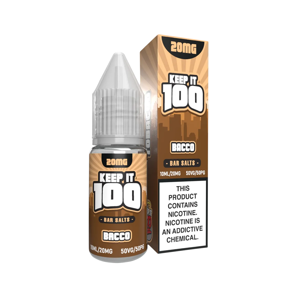 Keep It 100 Bar Salt 20mg Salt Nic E-Liquid 10mL for Pod Systems Vape Mania Keep It 100 Bar Salt 20mg Salt Nic E-Liquid 10mL for Pod Systems Vape Mania