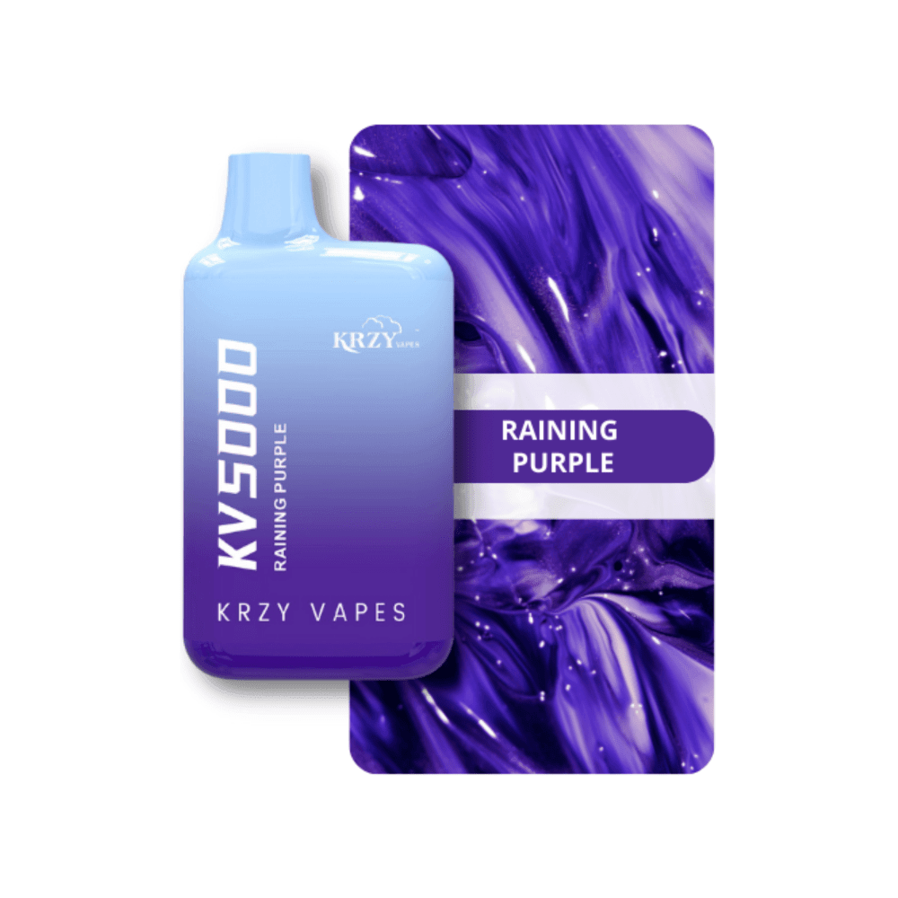 KRZY KV5000 DISPOSABLE VAPE - RAINING PURPLE - ELFBARZ - [ELF_BAR] - [EB_DESIGN]