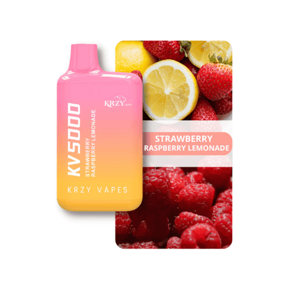 KRZY KV5000 DISPOSABLE VAPE - STRAWBERRY RASPBERRY LEMONADE - ELFBARZ - [ELF_BAR] - [EB_DESIGN]