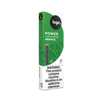 Logic Power E-Liquid Menthol Cartridge – Cool menthol flavor with 2.7% nicotine, for use with Logic Power Kit
