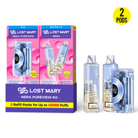 Lost Mary Nera Pureview 40K Disposable Kit + 2 Pods FREE