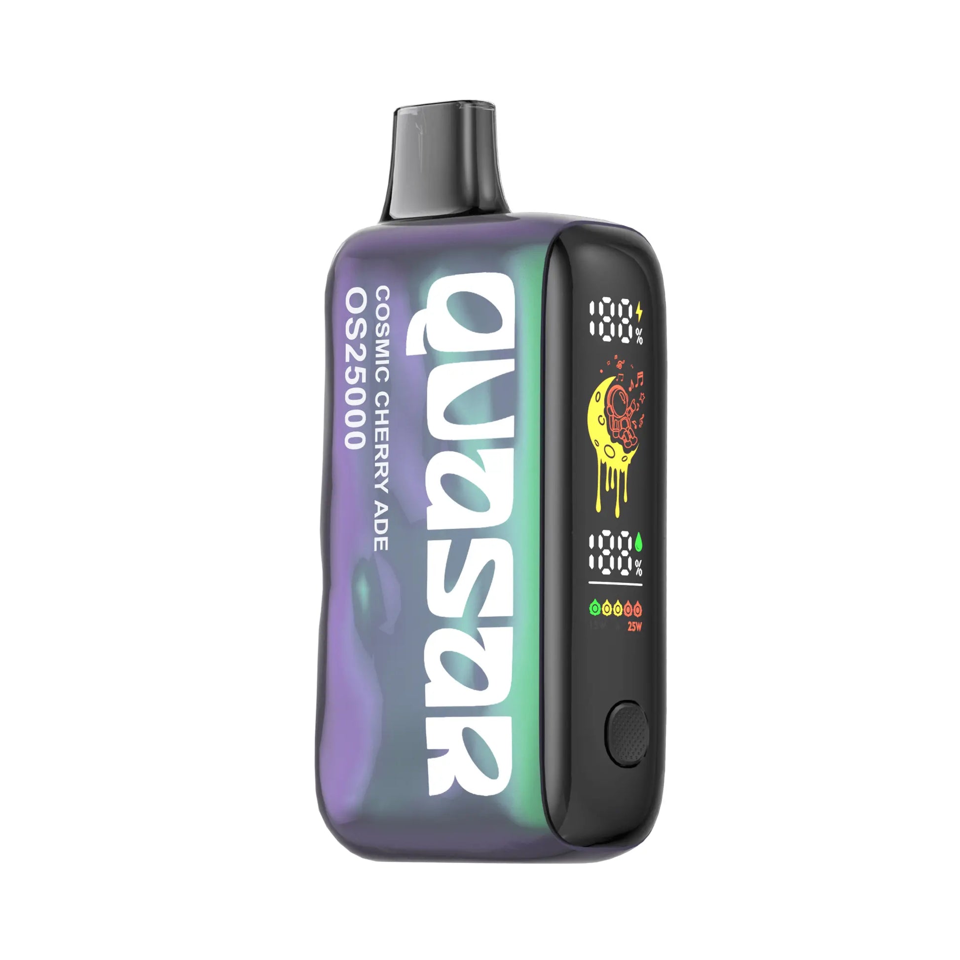 Quasar OS25000 Cosmic Cherry Ade – lively cherry and lemonade blend offering a refreshing, citrusy vape with a sweet twist.