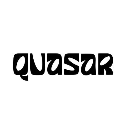 Quasar vape logo in bold, stylized font, representing the Quasar OS25000 series known for its premium vaping experience.