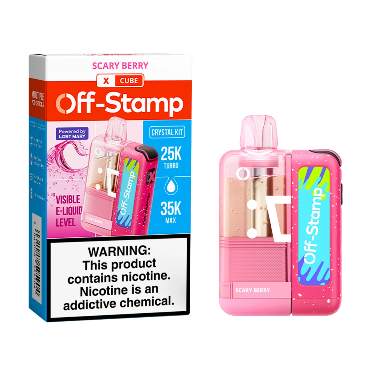 Disposables - Off Stamp X-cube Kit Mountain Berry Off Stamp X-Cube Kit  Crystal | Off Stamp Vape Vape Flavors