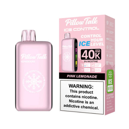 Pillow Talk Vape Pink Lemonade flavor, a sweet and tangy blend that's refreshing and perfect for quenching your thirst during warm days.