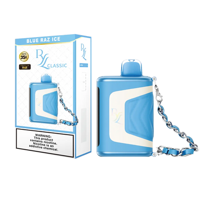 RAZ RYL Classic 35k Blue Razz Ice flavor – Sweet and tangy blue raspberry with an icy finish.