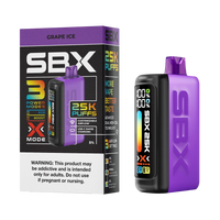 SBX 25K Disposable Vape Grape Ice flavor