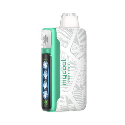 Adjust MyCool 40K Vape Sour Apple Ice offers a tangy apple flavor with a cooling twist, making it a refreshing option among the best Adjust MyCool 40K flavors.