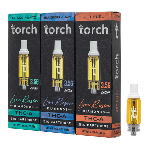 TORCH LIVE RESIN DIAMONDS THC-A 3.5G CARTRIDGE