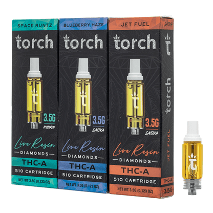 TORCH LIVE RESIN DIAMONDS THC-A 3.5G CARTRIDGE