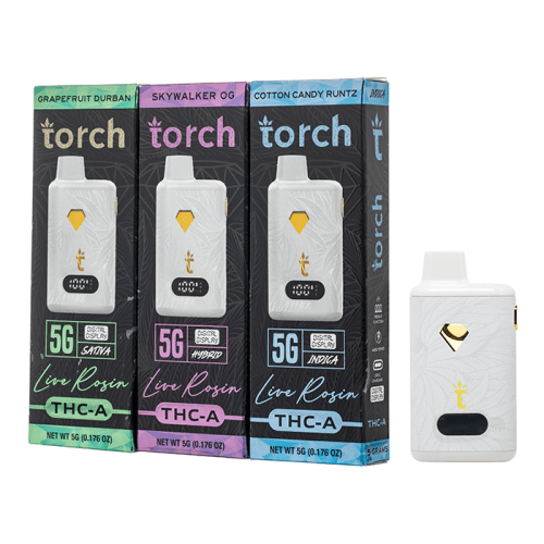 TORCH LIVE ROSIN THC-A 5G DISPOSABLE VAPE 3-PACK
