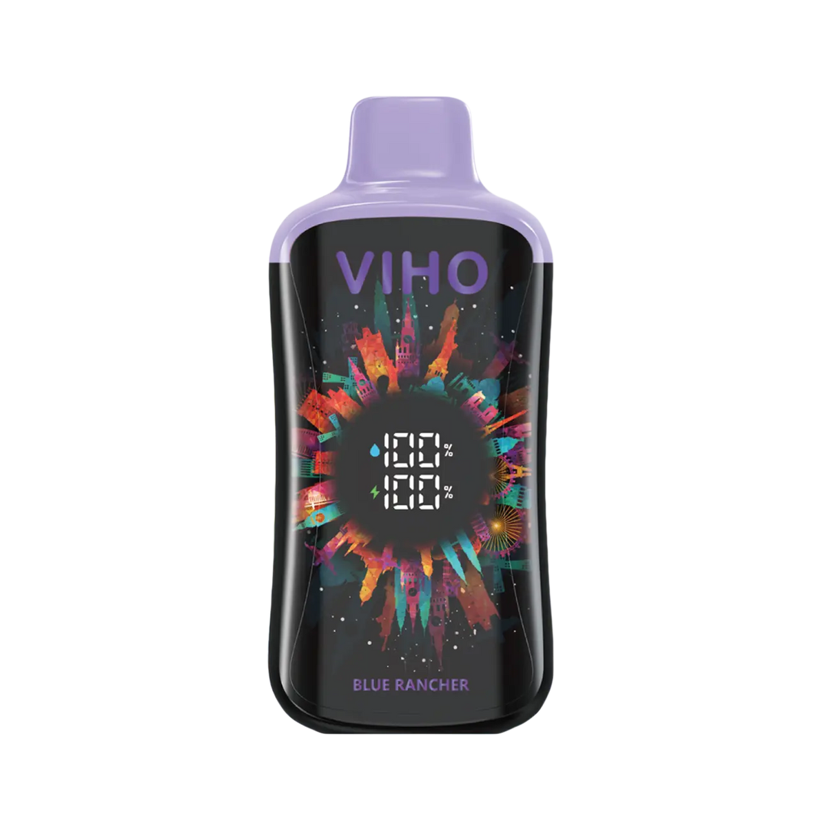 Blue Rancher VIHO Supercharge Pro 20K delivers candy-style berry flavor with smooth vapor and a landmark blend.