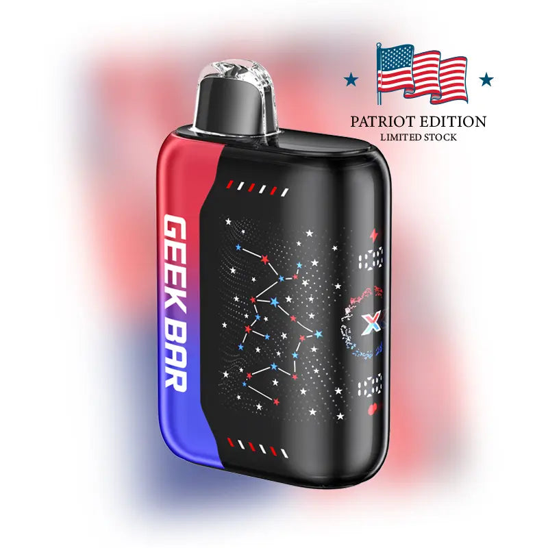 Watermelon Ice (PATRIOT EDITION) flavor in the Geek Bar Pulse X 25000, offering a refreshing burst. Check this pulse x flavor near me.